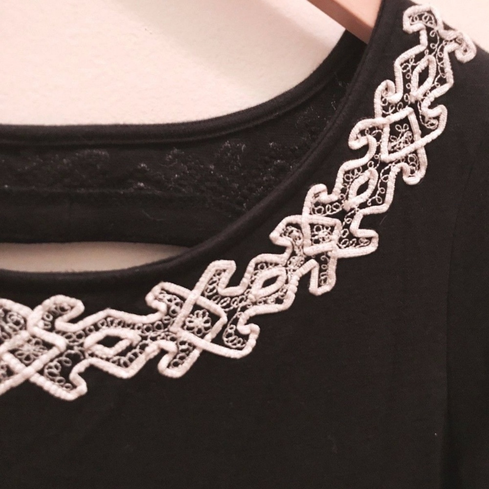 🔥Free People | Black Embroidered Dress MEDIUM - Picture 3 of 7